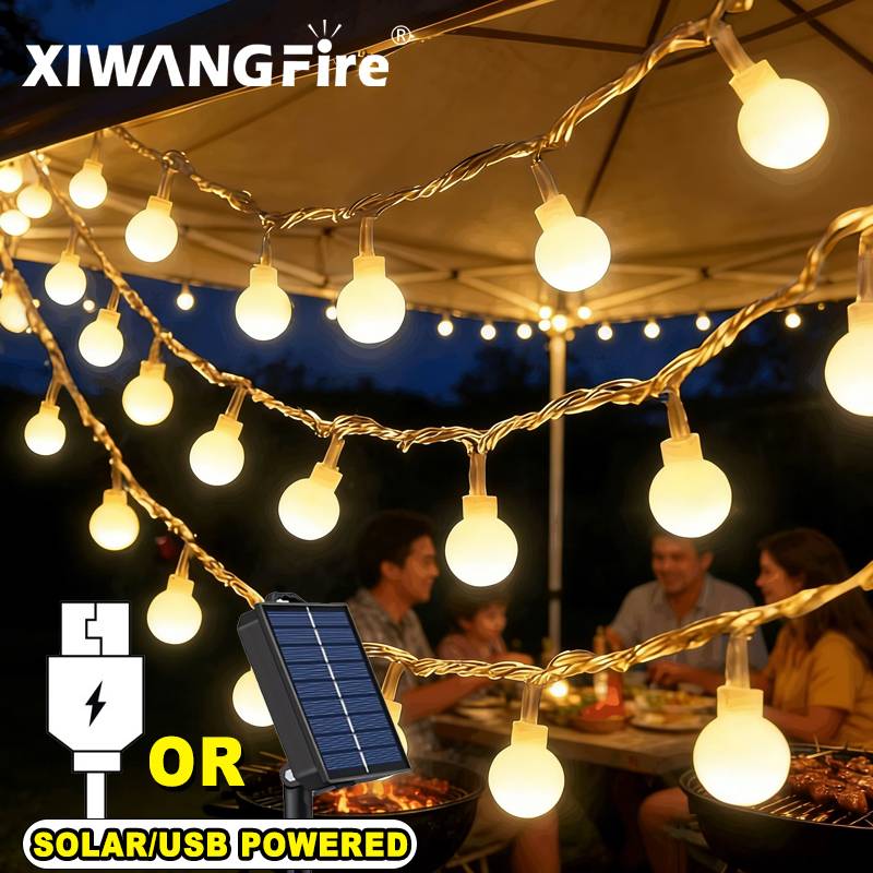 Lighting Decor For Living Room - 3-10M Solar/USB/Battery String Lights, Fairy Globe