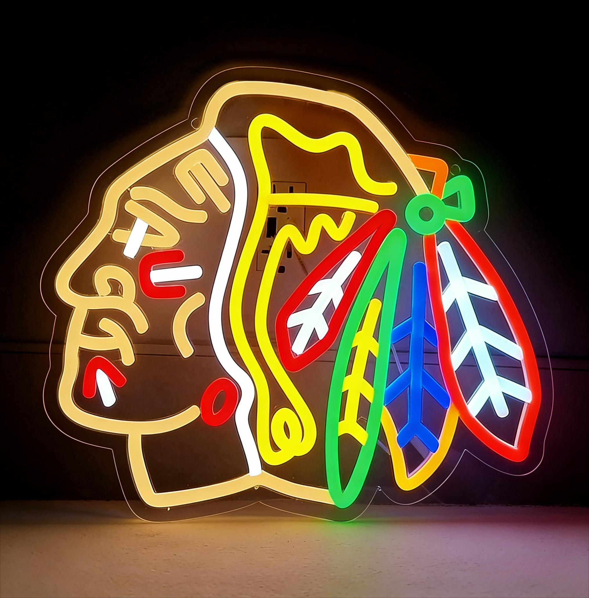 Decor Lighting Fans - Ice Hockey Neon Signs USB Dimmable
