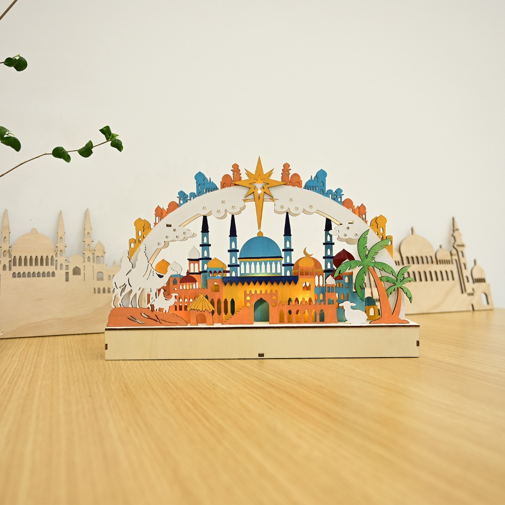 Lighting Decor Woodbridge - New Wooden LED Moon & Bridge