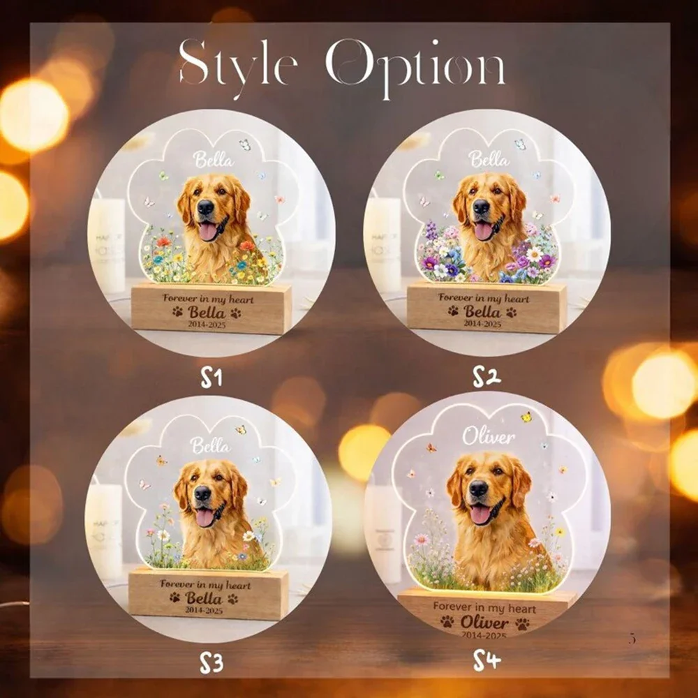 Lighting Decor Woodbridge - Custom Rainbow Bridge Pet Memorial Night