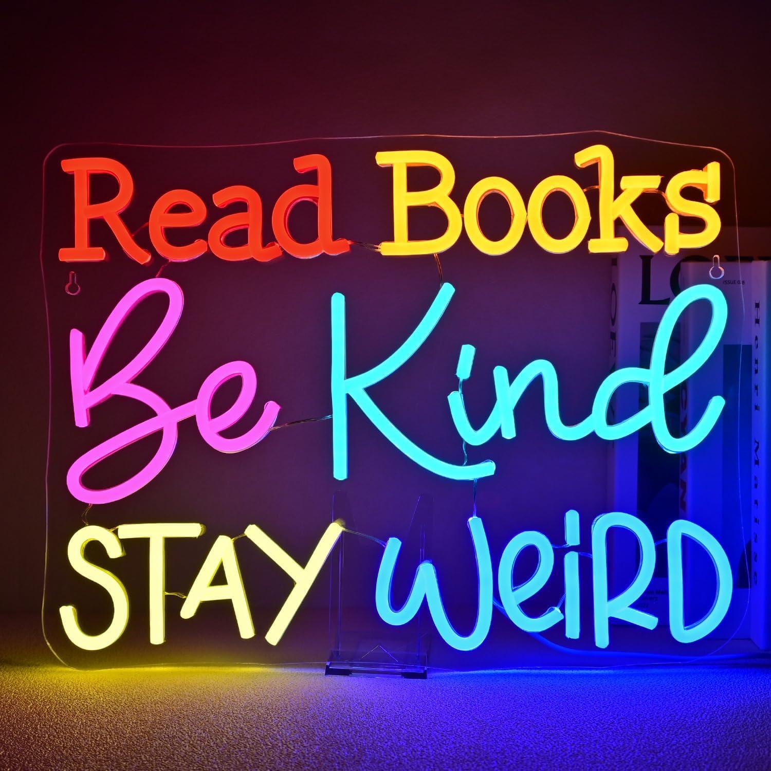 Lighting Decor For Living Room - Read Books Be Kind Stay Weird