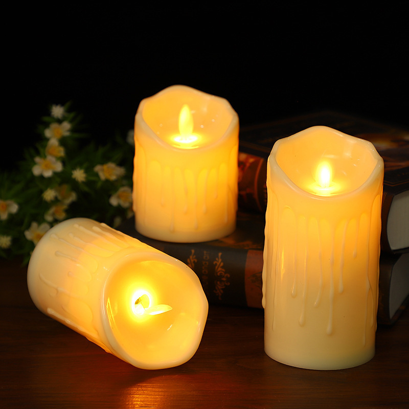 Lighting Effect Home Decor - LED Candle with Tear-Effect, Wedding and
