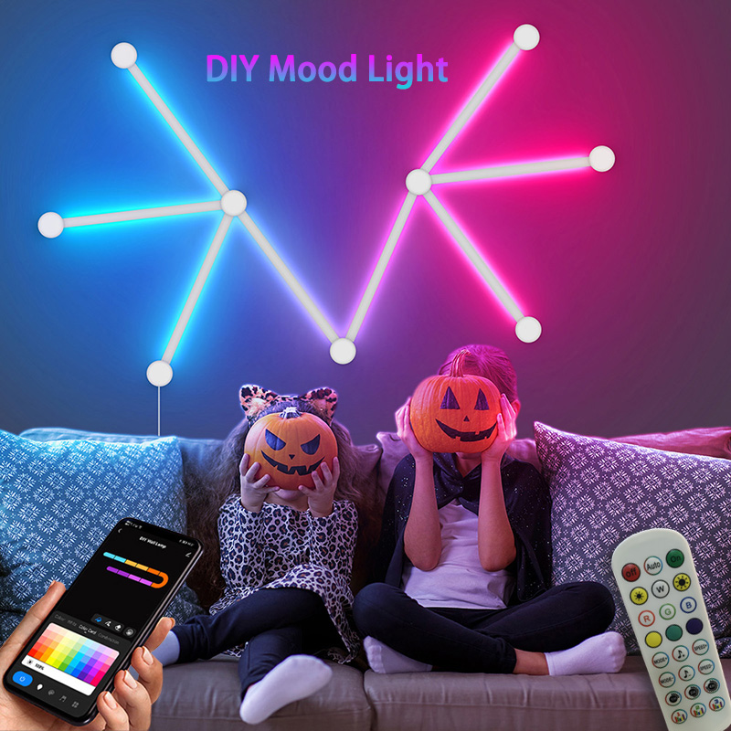 Lighting Decor Bedroom - Smart RGB Wall Lamp, Bluetooth APP