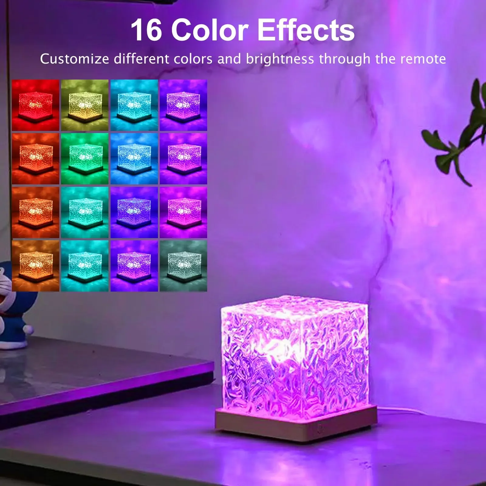 Lighting Effect Home Decor - Ocean Wave RGB Aurora Lamp Cube