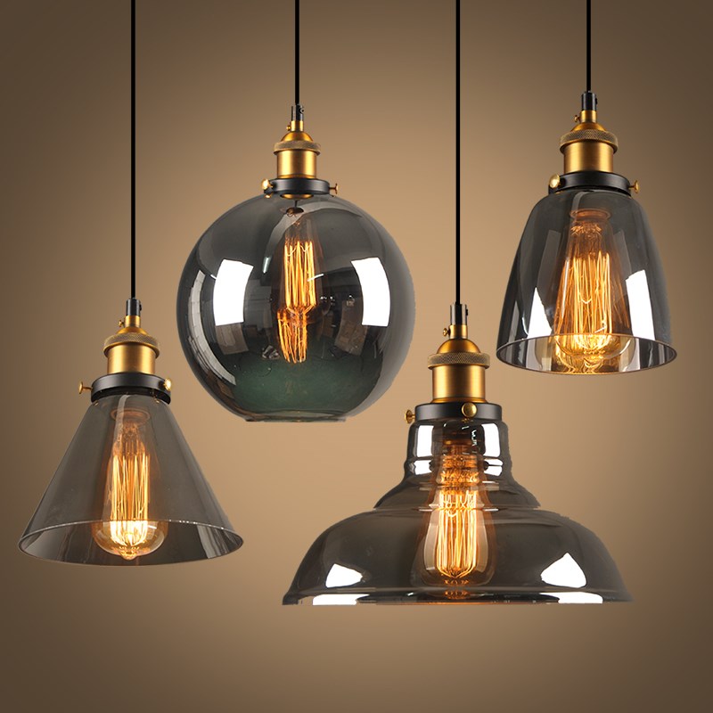 Decor Lighting Fixtures - Nordic Vintage Pendant Lights Industrial Glass