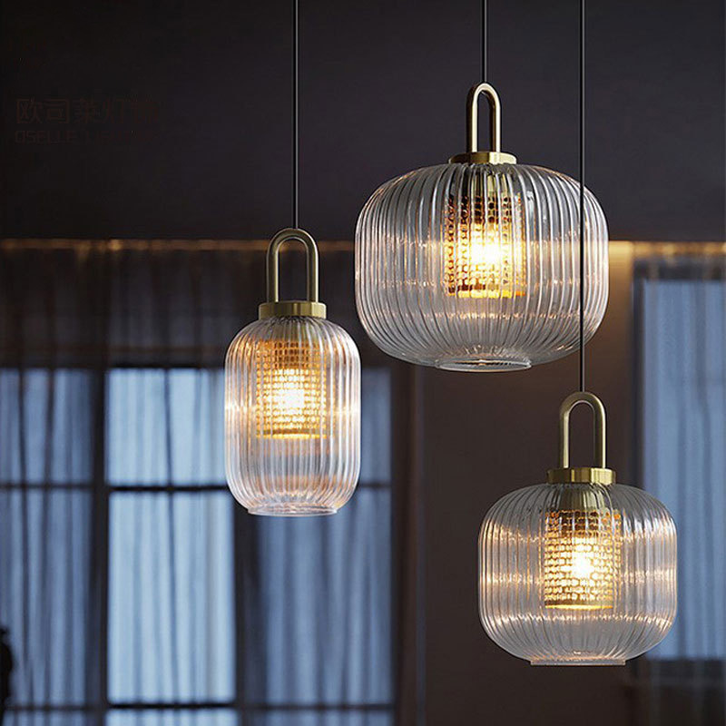 Decor Lighting Fixtures - Japanese Style Simple Glass Pendant Light