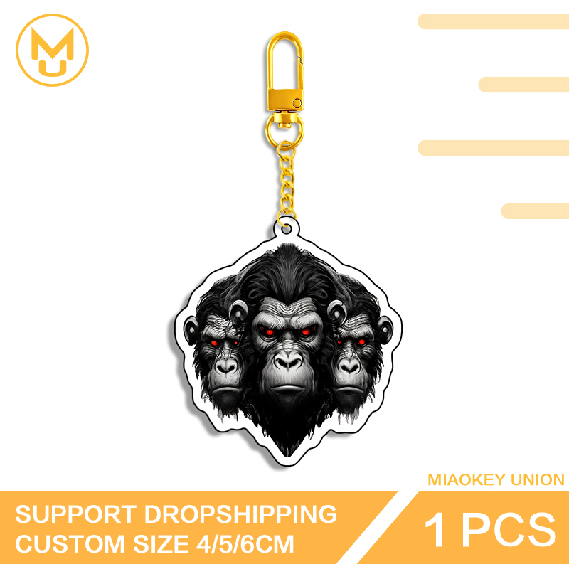 Union Lighting & Decor Photos - Three Chimpanzee Heads Keyring Lighting Furry