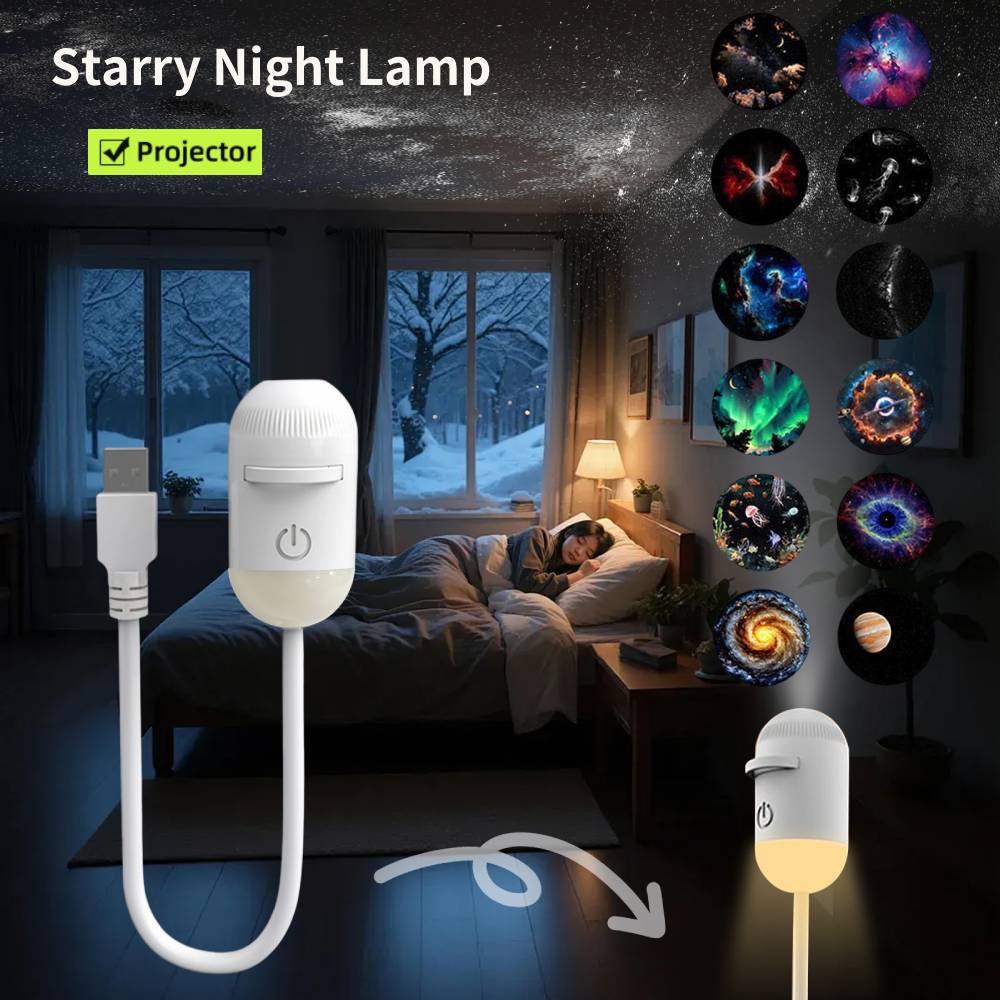 Lighting Decor Bedroom - Mini Galaxy Star Projector Night Light
