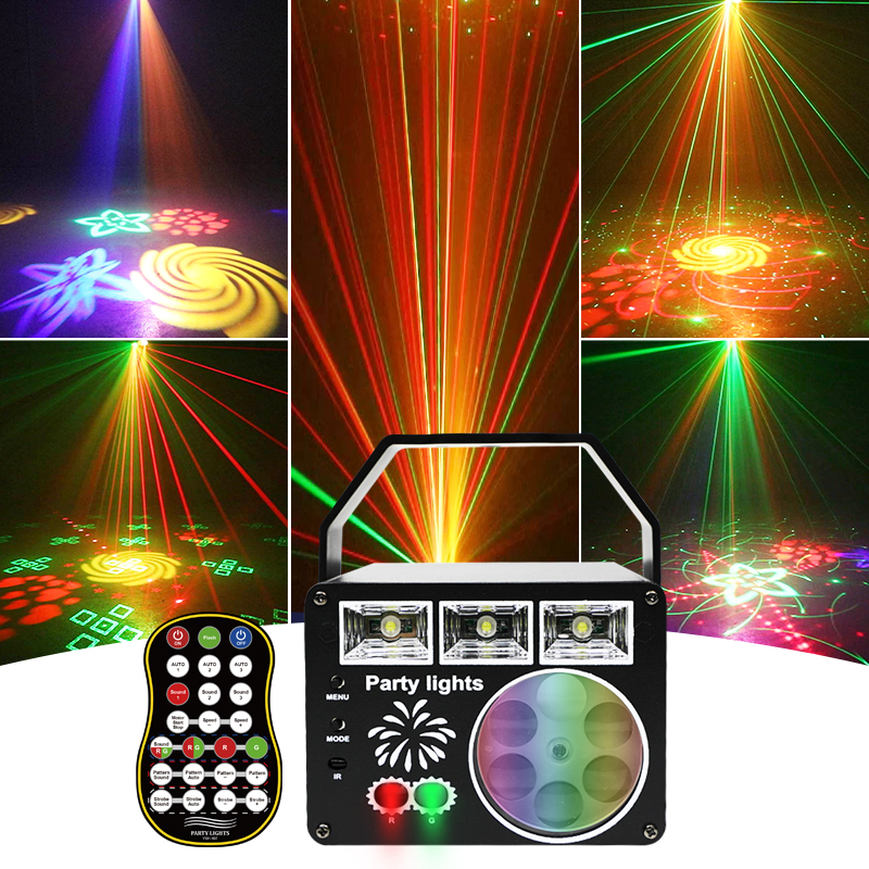 Lighting Effect Home Decor - 3in1 LED Honeycomb Patterns Party Disco