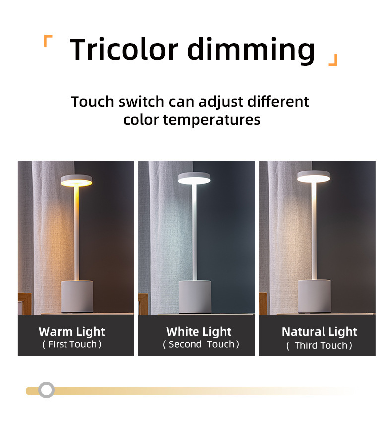 Lighting Decor For Living Room - GGBingo Metal Light Table Lamps Rechargeable