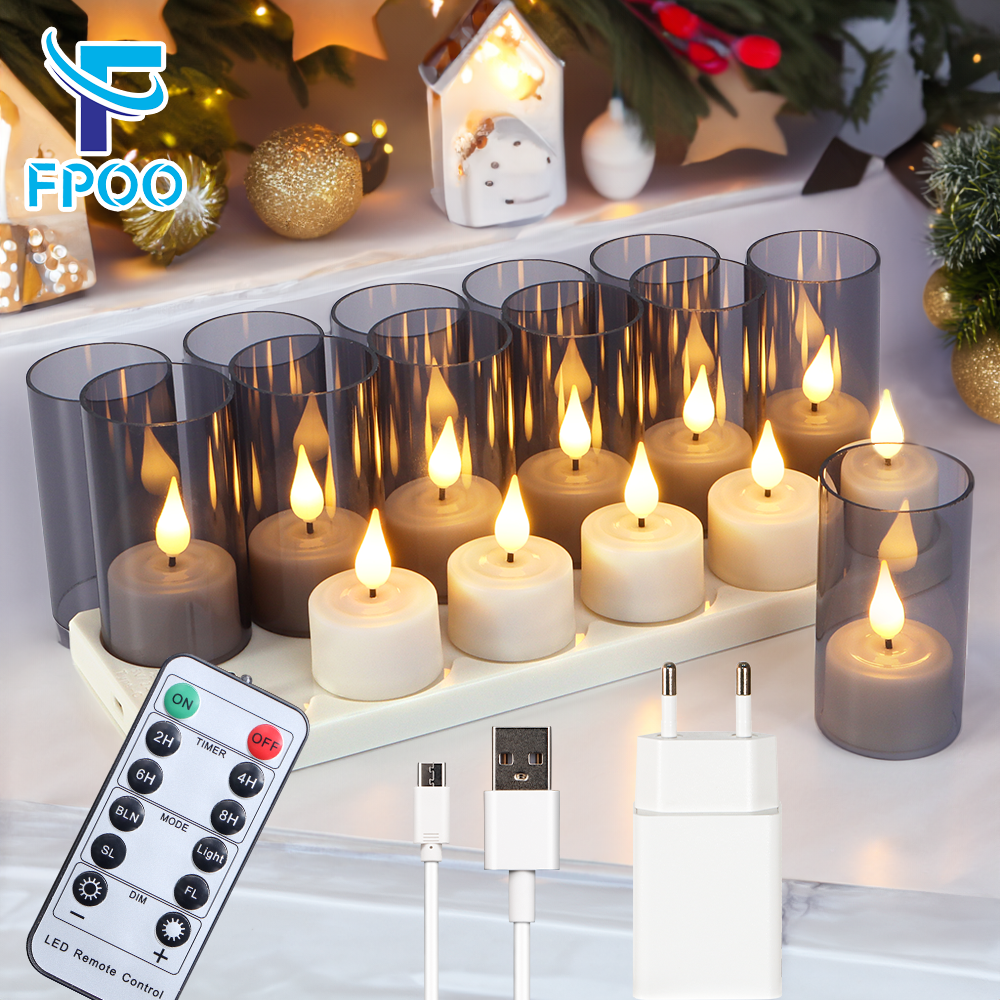 Lighting Decor For Living Room - LED Candle Light Rechargeable Flameless Candles