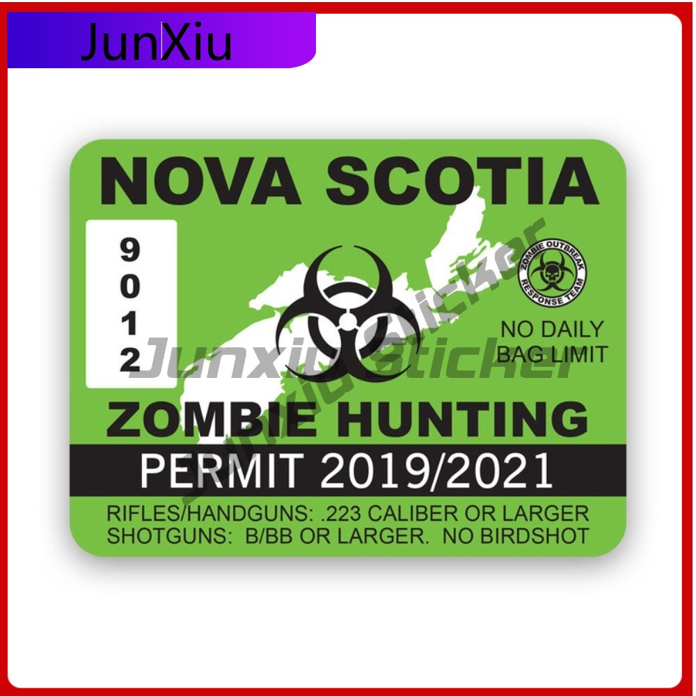 Nova Decor & Lighting Julestjerne - Nova Scotia Zombie Hunting Permit Sticker