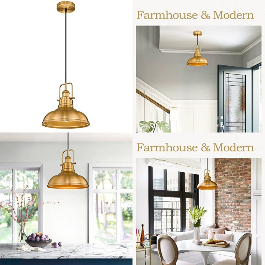 Pendant Light Shade - Farmhouse Pendant Lighting for Kitchen Island,