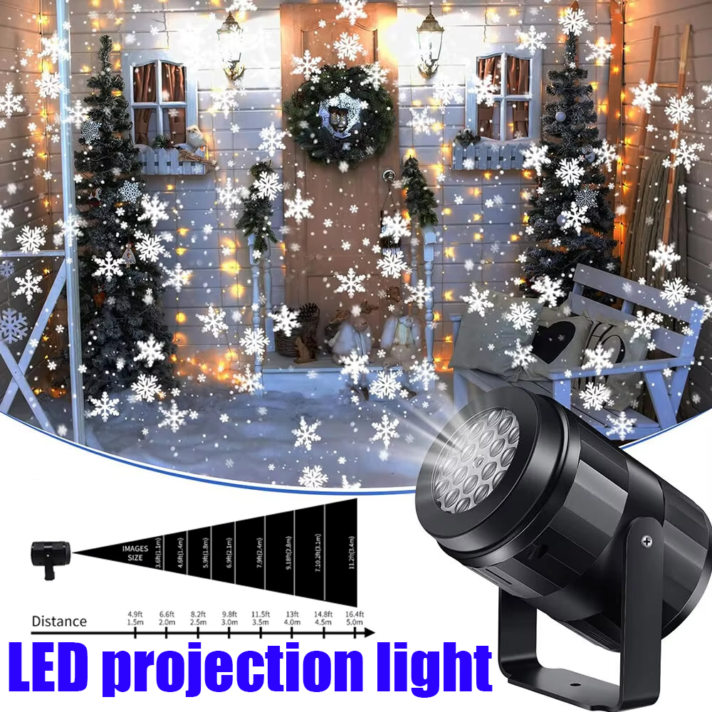 Lighting Effect Home Decor - Rotating Christmas Snowflake Projector LED Dynamic
