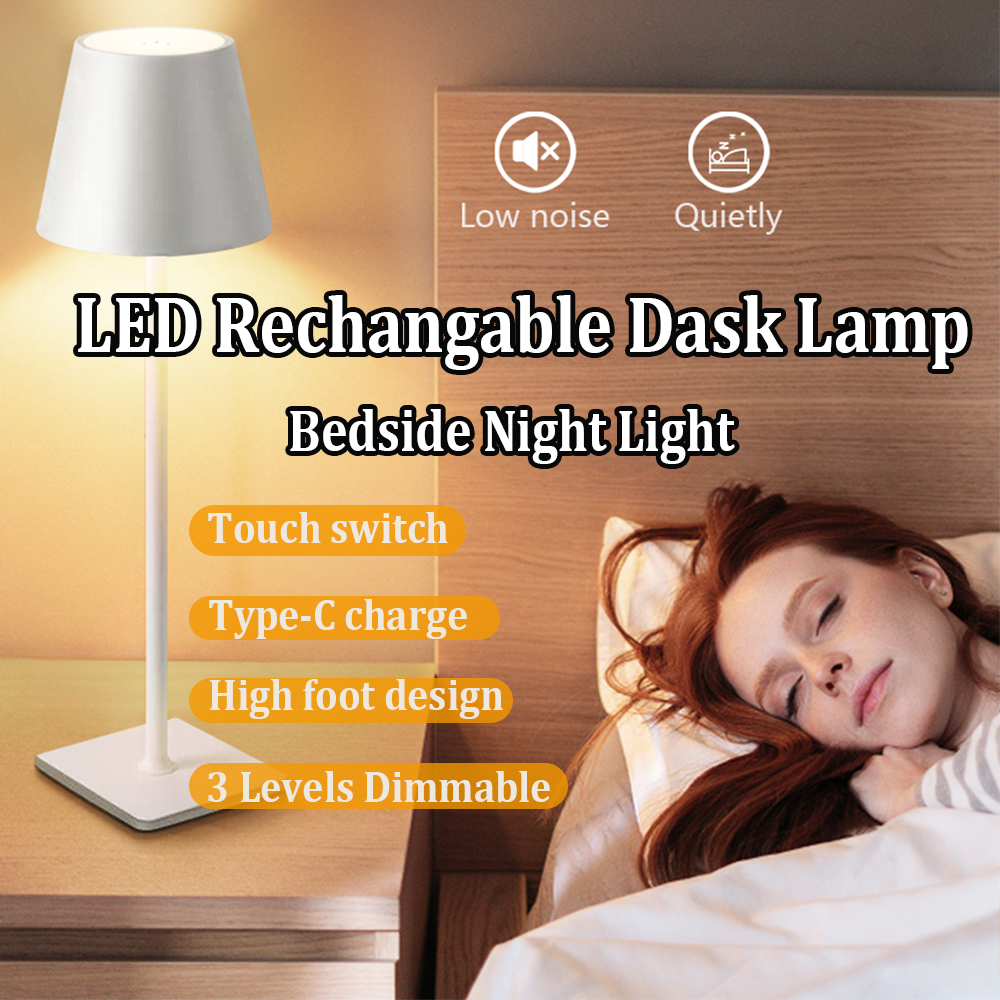 Lighting Decor Bedroom - LED Rechargeable Desk Light Wireless Table