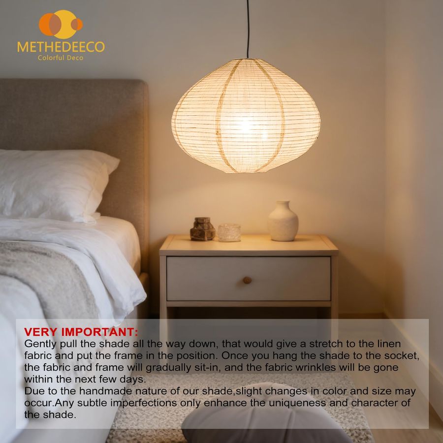 Hanging Fabric Lamp Shade 16in - Pendant Light Shade 리뷰 및 가격