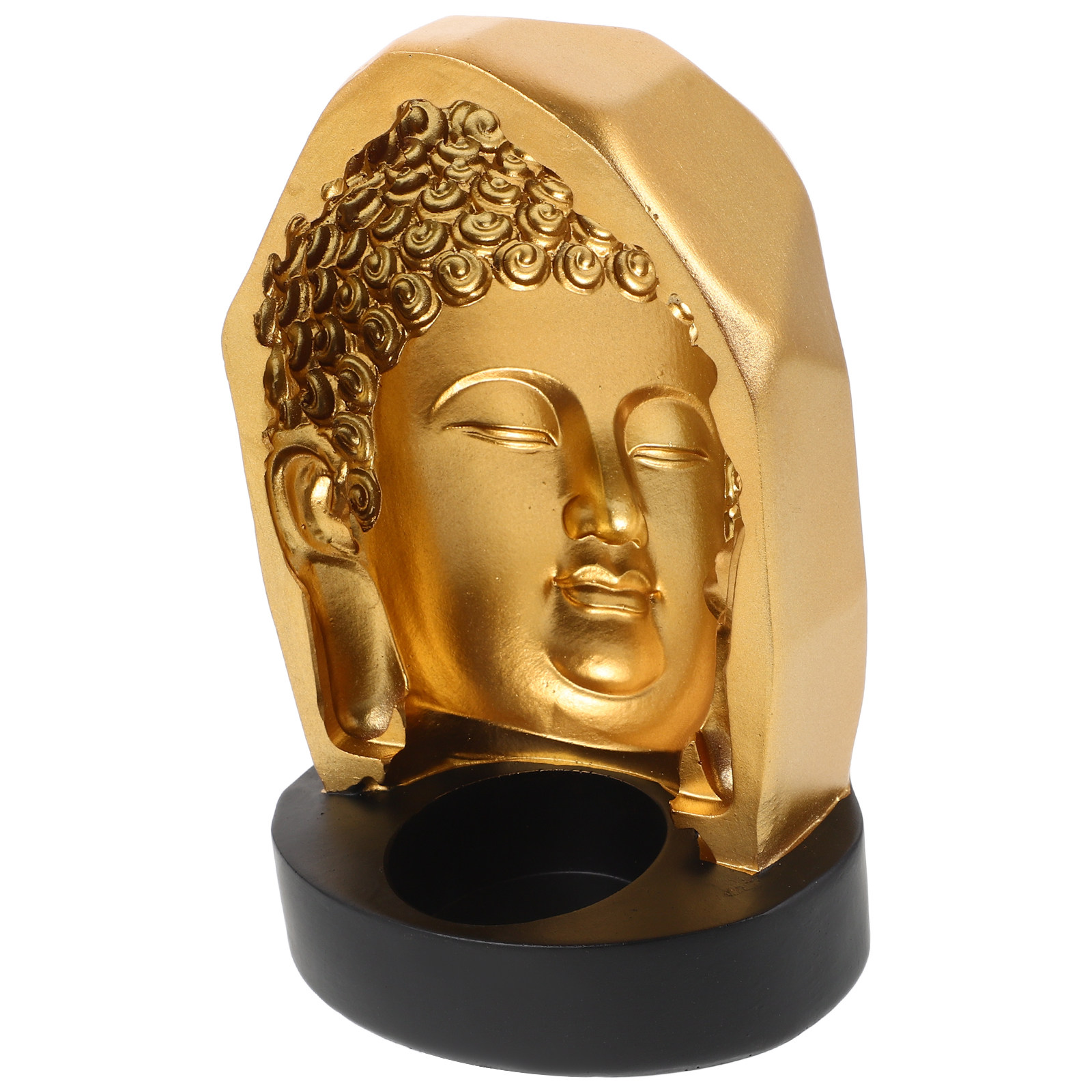 Tea Light Holder Resin Buddha  - Lighting Decor For Living Room 리뷰 및 가격