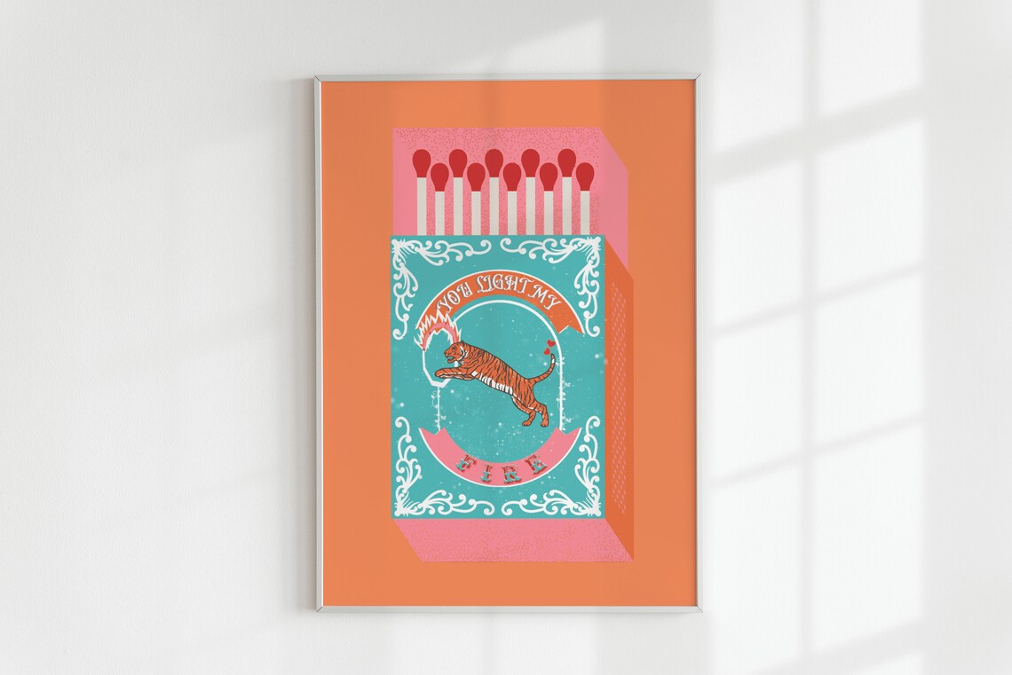 You Light My Fire Orange Match - Lighting Decor For Living Room 리뷰 및 가격
