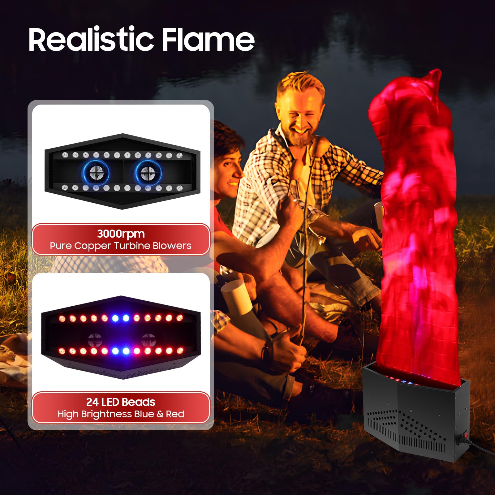 LED Silk Fire Flame Effect Lig - Lighting Effect Home Decor 리뷰 및 가격