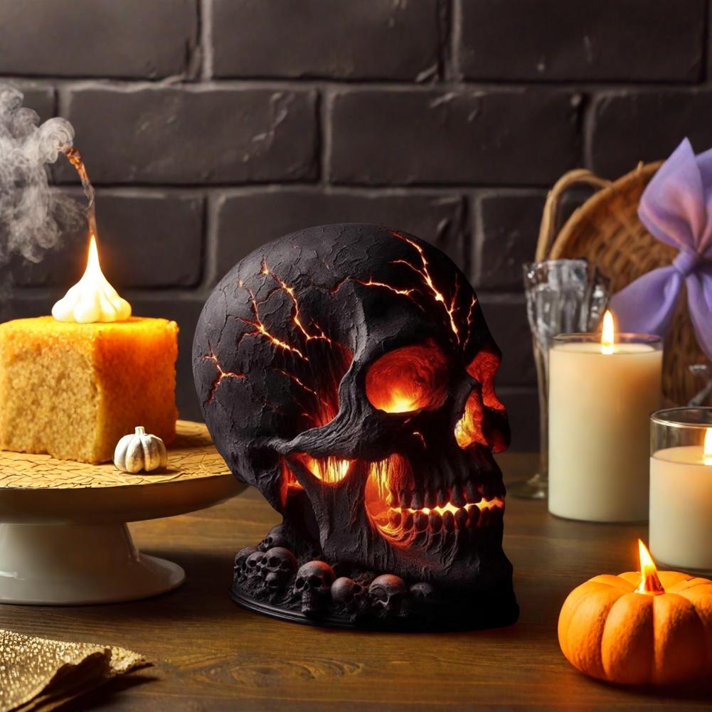 Halloween Lava Stone Skull Lam - Unique Lighting Decor 리뷰 및 가격