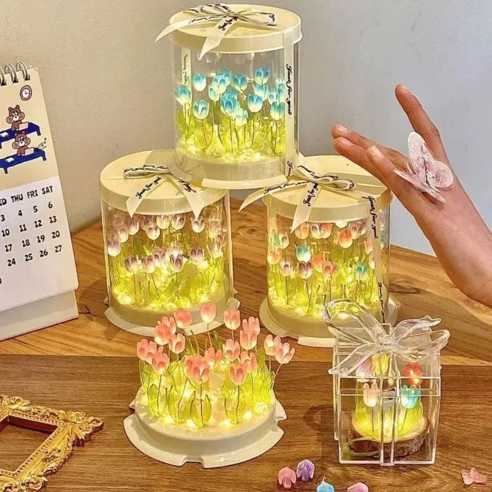 Tulip Lamp DIY Handmade Materi - Lighting Decor Bedroom 리뷰 및 가격
