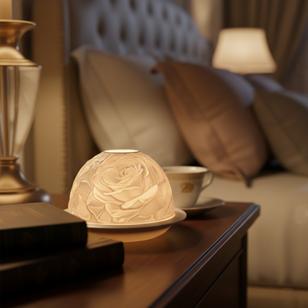 Elegant Rose Porcelain Candle  - Lighting Decor For Living Room 리뷰 및 가격