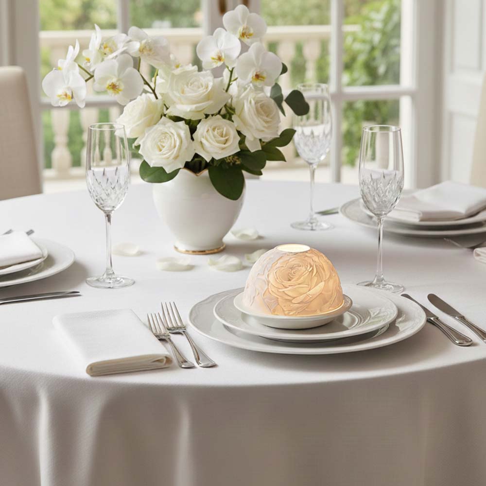 Elegant Rose Porcelain Candle  - Lighting Decor For Living Room 리뷰 및 가격