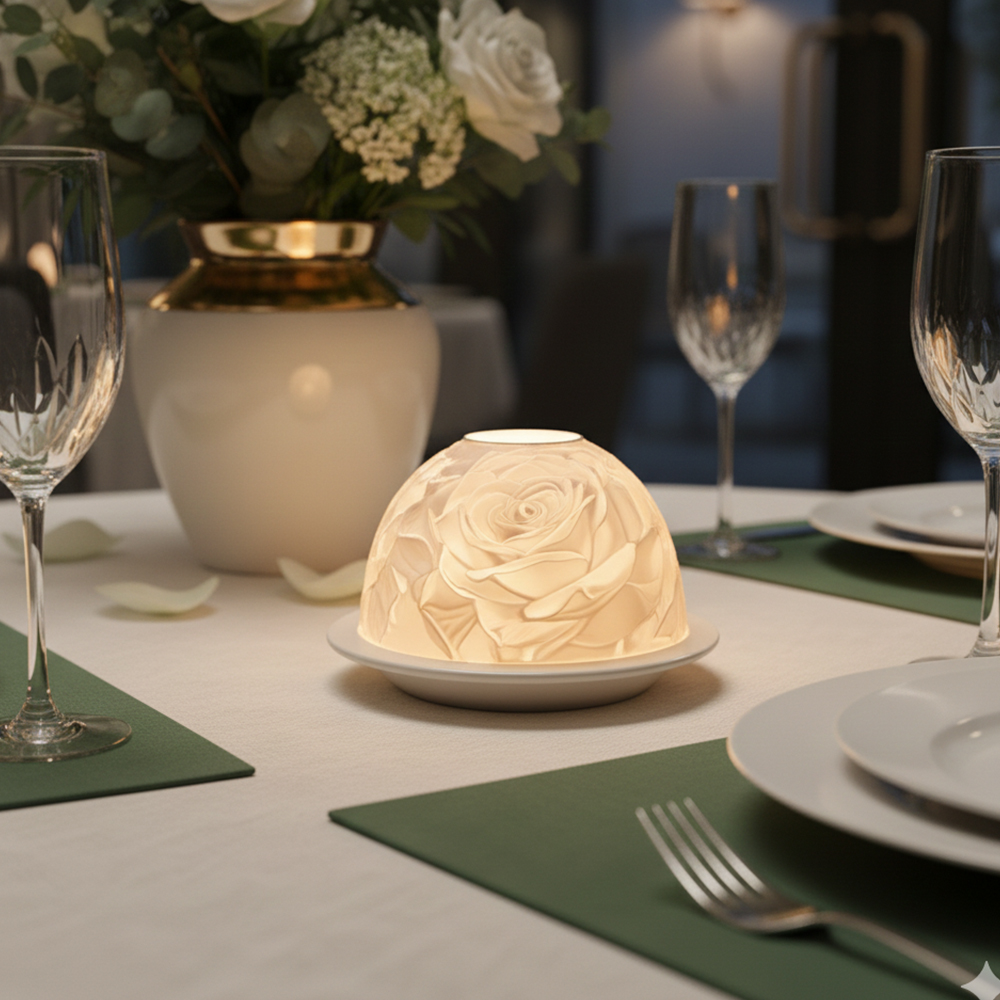 Elegant Rose Porcelain Candle  - Lighting Decor For Living Room 리뷰 및 가격
