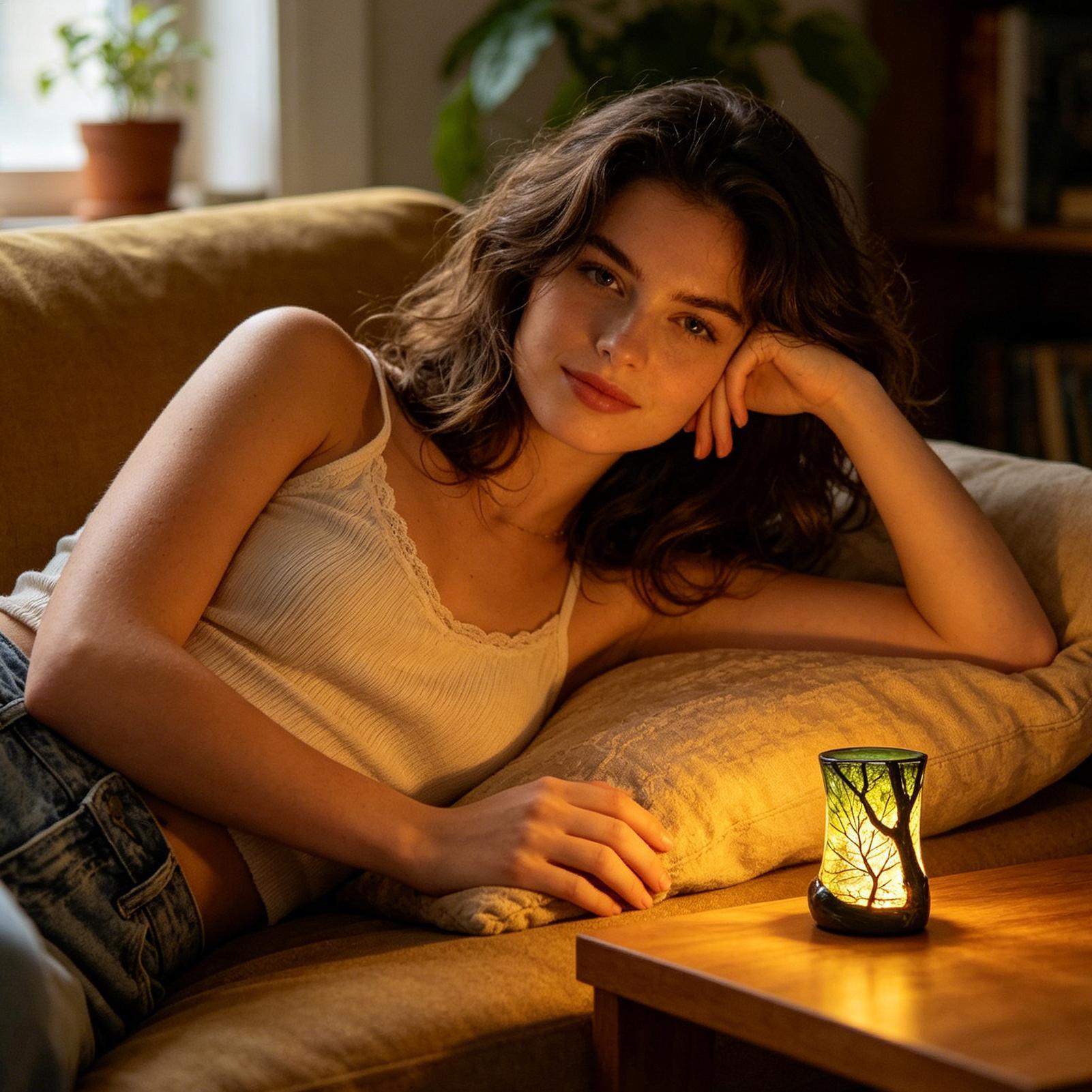 Bedside Table Lamp Forest Nigh - Lighting Decor Bedroom 리뷰 및 가격