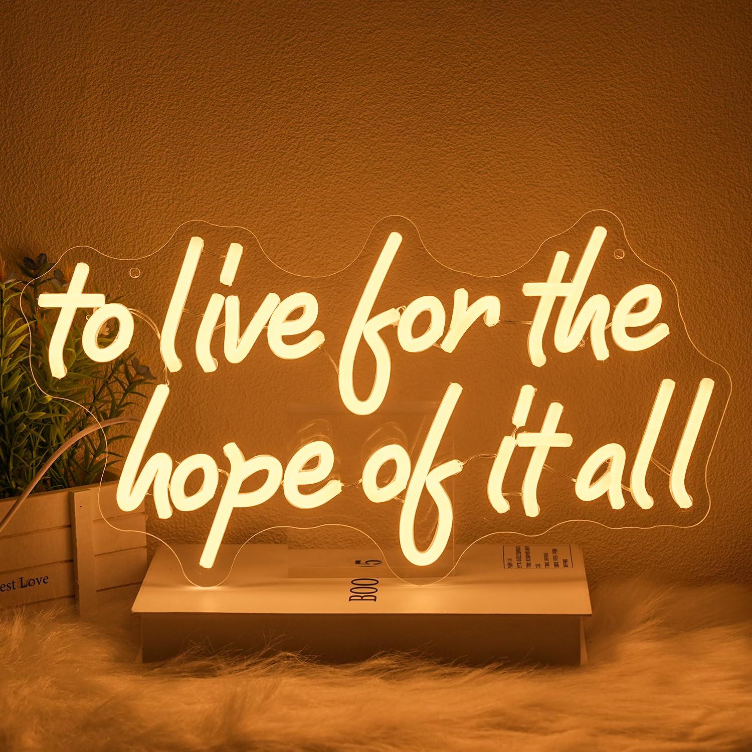 To Live For The Hope Of It All - Lighting Decor Bedroom 리뷰 및 가격