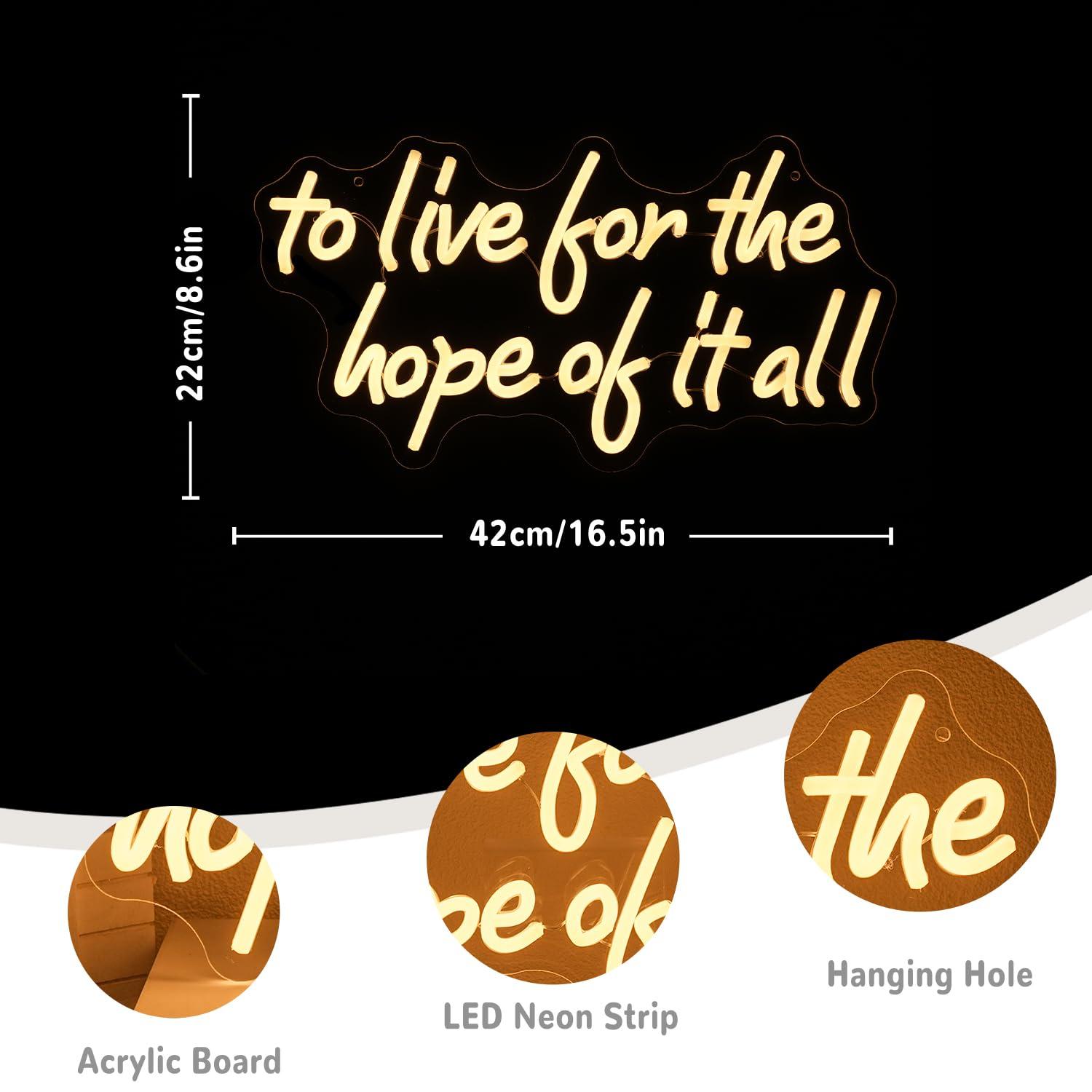 To Live For The Hope Of It All - Lighting Decor Bedroom 리뷰 및 가격