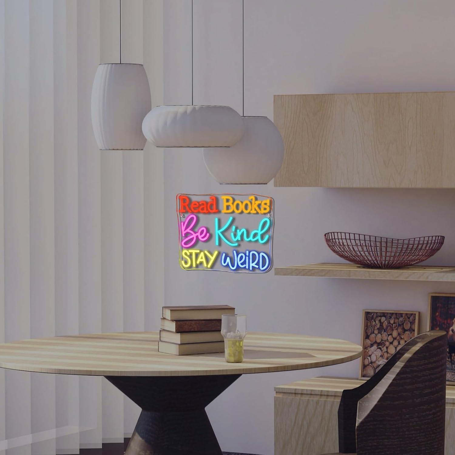 Read Books Be Kind Stay Weird  - Lighting Decor For Living Room 리뷰 및 가격