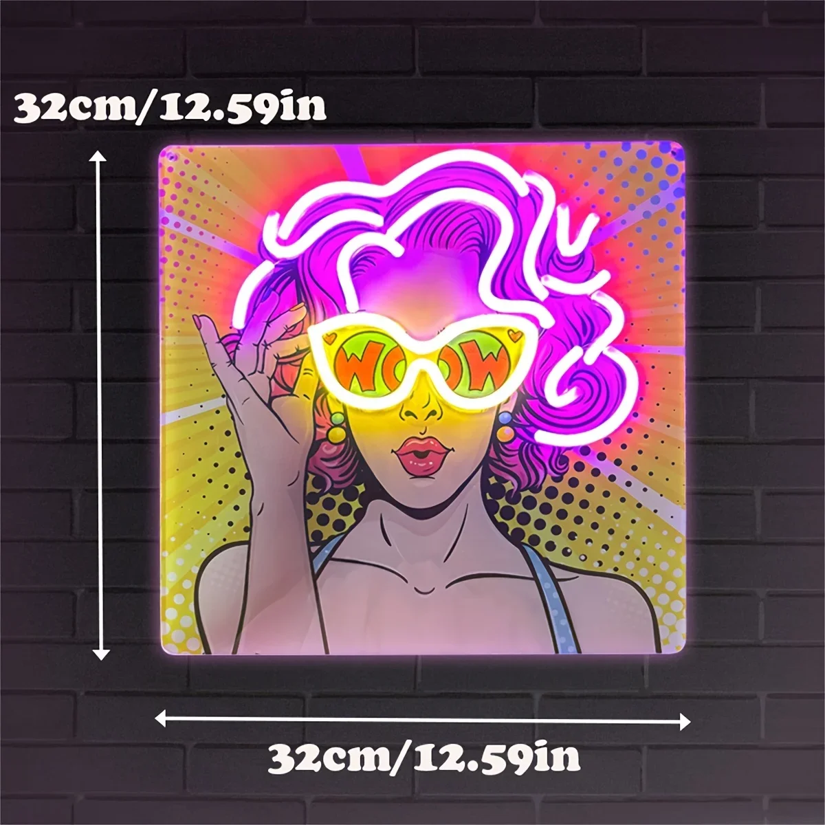 Wow Lady Pop Art LED Neon Sign - Outdoor Lighting Decor Wow 리뷰 및 가격