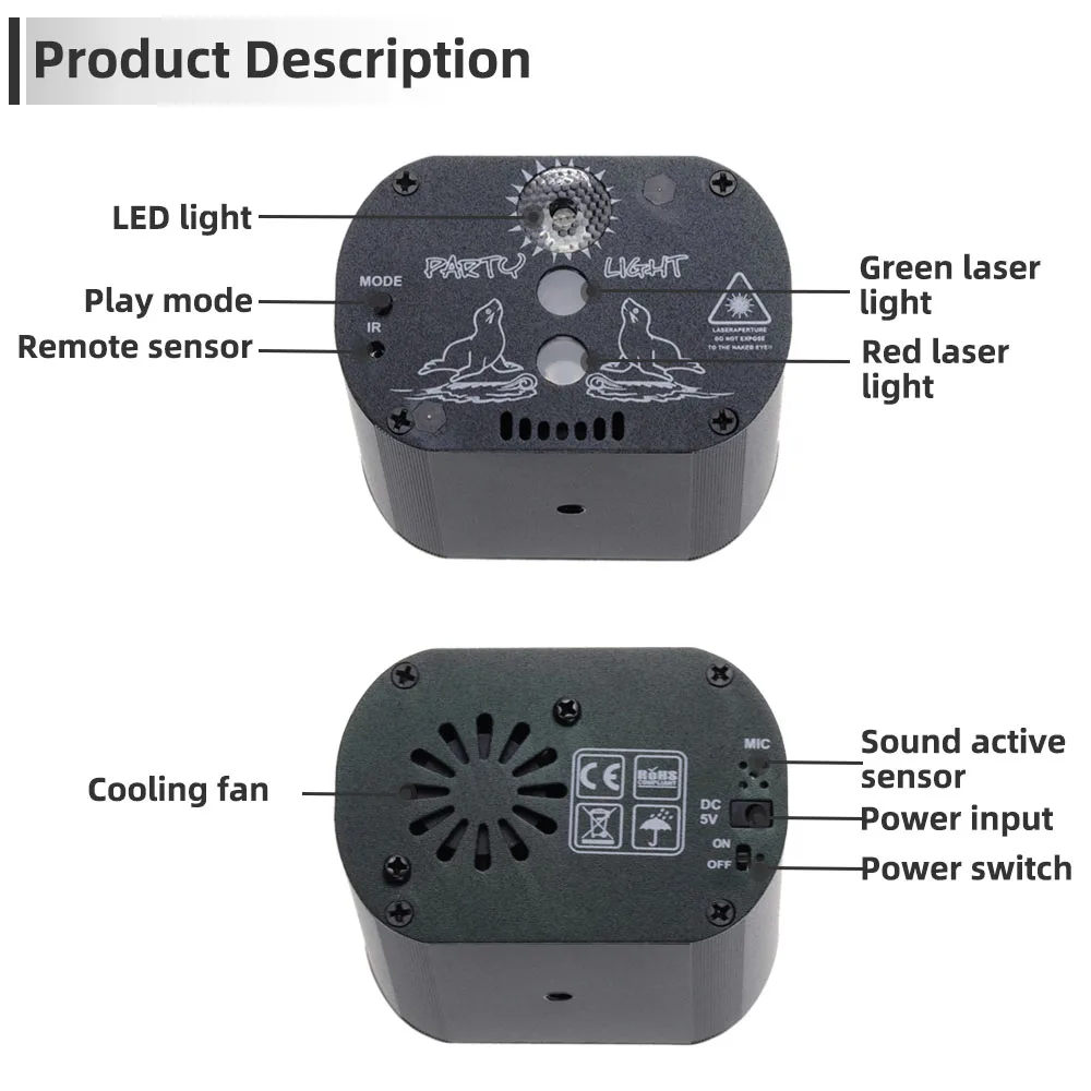 60 128 Modes Mini RGB LED Disc - Lighting Effect Home Decor 리뷰 및 가격