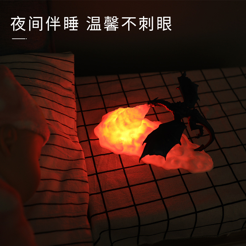 3D Printed Dragon Fire Night L - Unique Lighting Decor 리뷰 및 가격