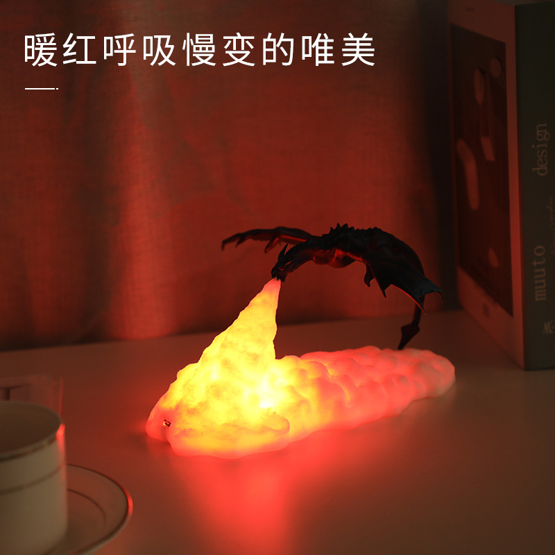 3D Printed Dragon Fire Night L - Unique Lighting Decor 리뷰 및 가격