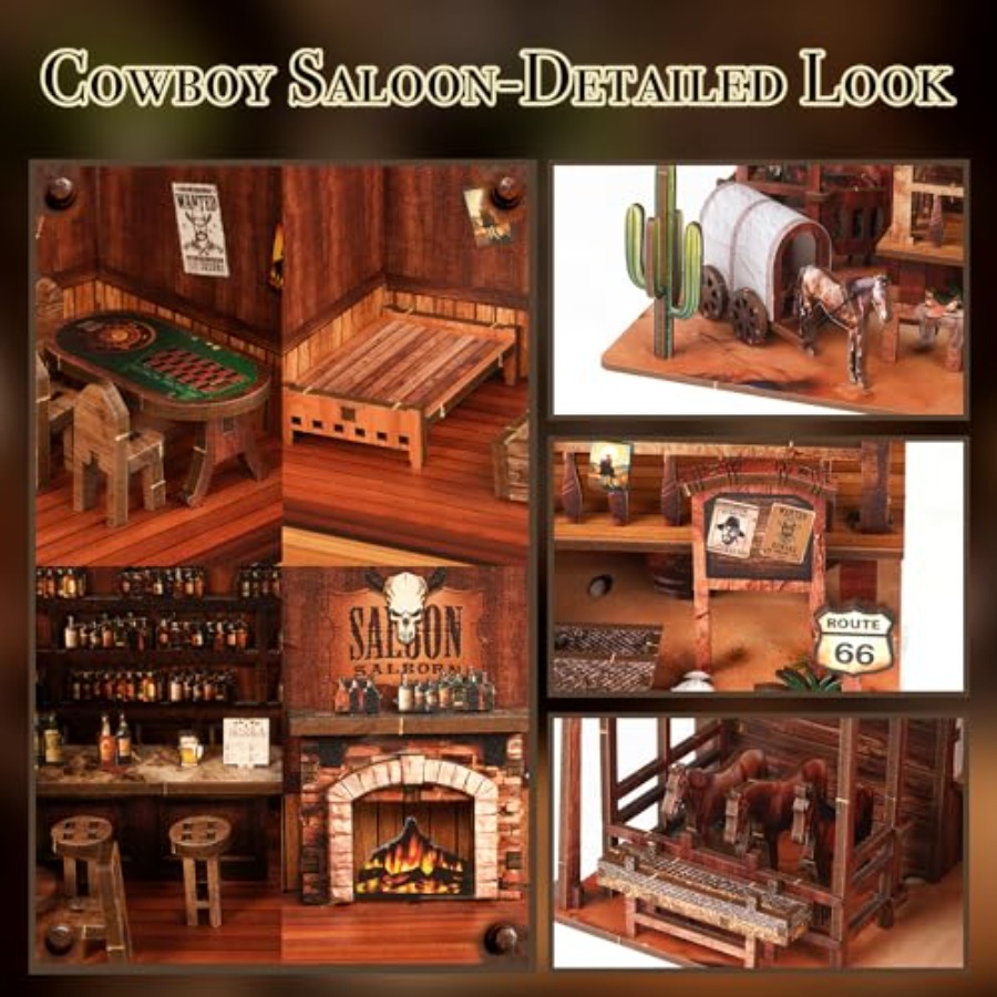 Cowboy Saloon Miniature Kit DI - Unique Lighting Decor 리뷰 및 가격