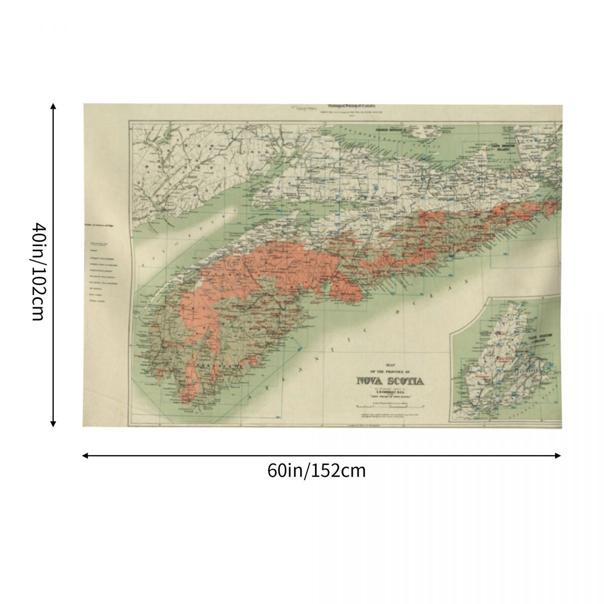 Vintage Geological Map of Nova - Nova Decor & Lighting Julestjerne 리뷰 및 가격