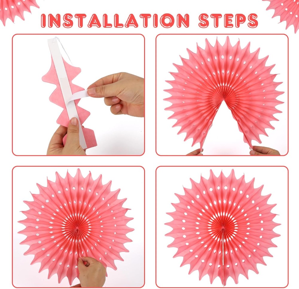 12PCS Light Color Paper Fans T - Decor Lighting Fans 리뷰 및 가격