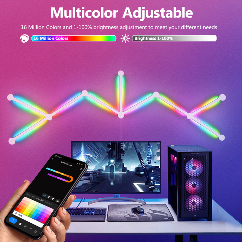 Smart RGB Wall Lamp, Bluetooth - Lighting Decor Bedroom 리뷰 및 가격