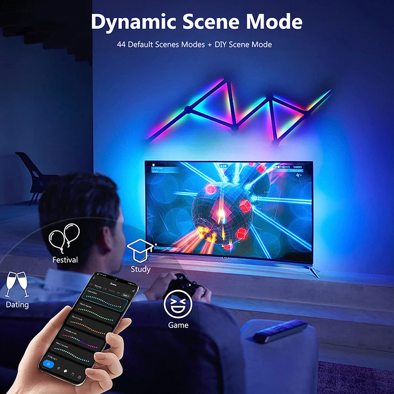 Smart RGB Wall Lamp, Bluetooth - Lighting Decor Bedroom 리뷰 및 가격