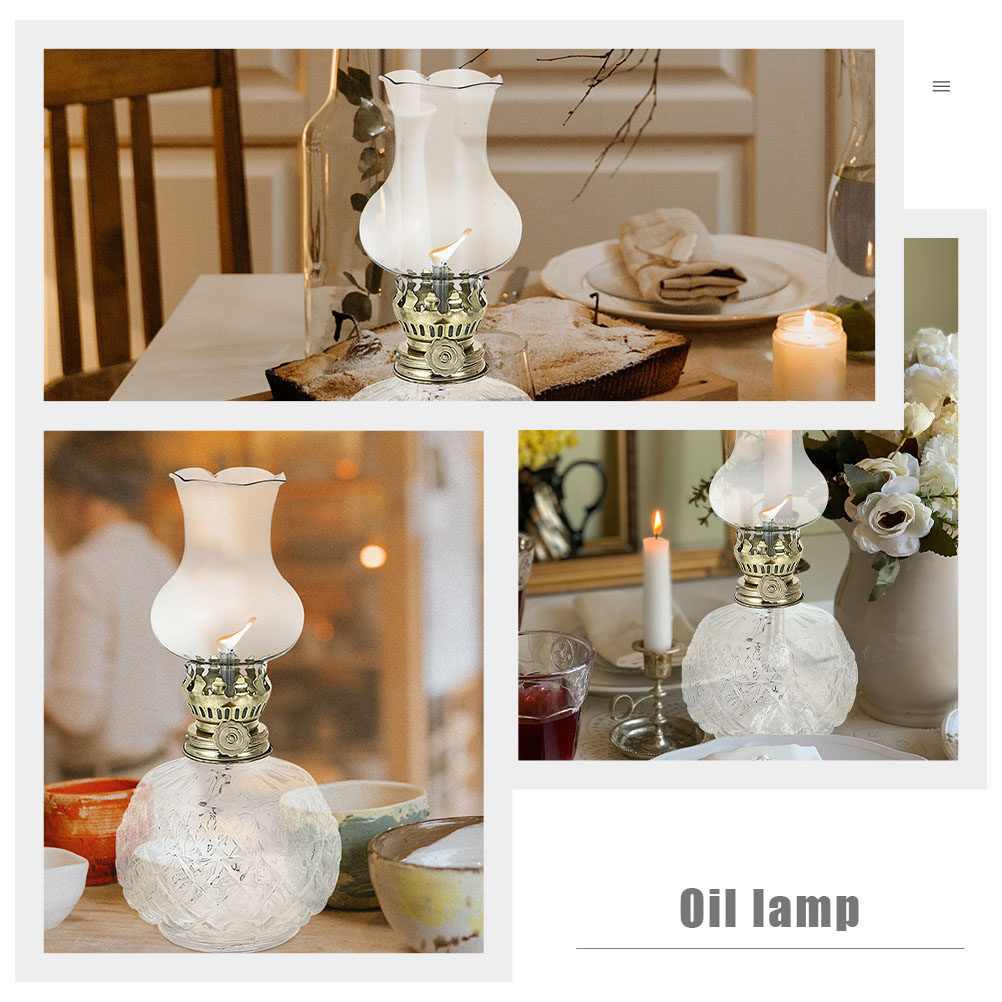 2Pcs Desktop Oil Lamp Vintage  - Decor Lighting Solution 리뷰 및 가격