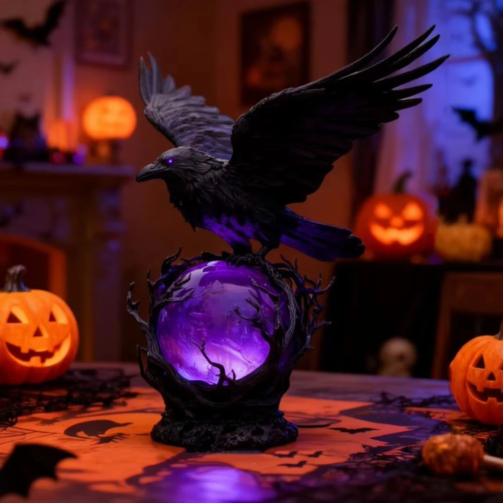 Creative Gothic Raven LED Lamp - Unique Lighting Decor 리뷰 및 가격
