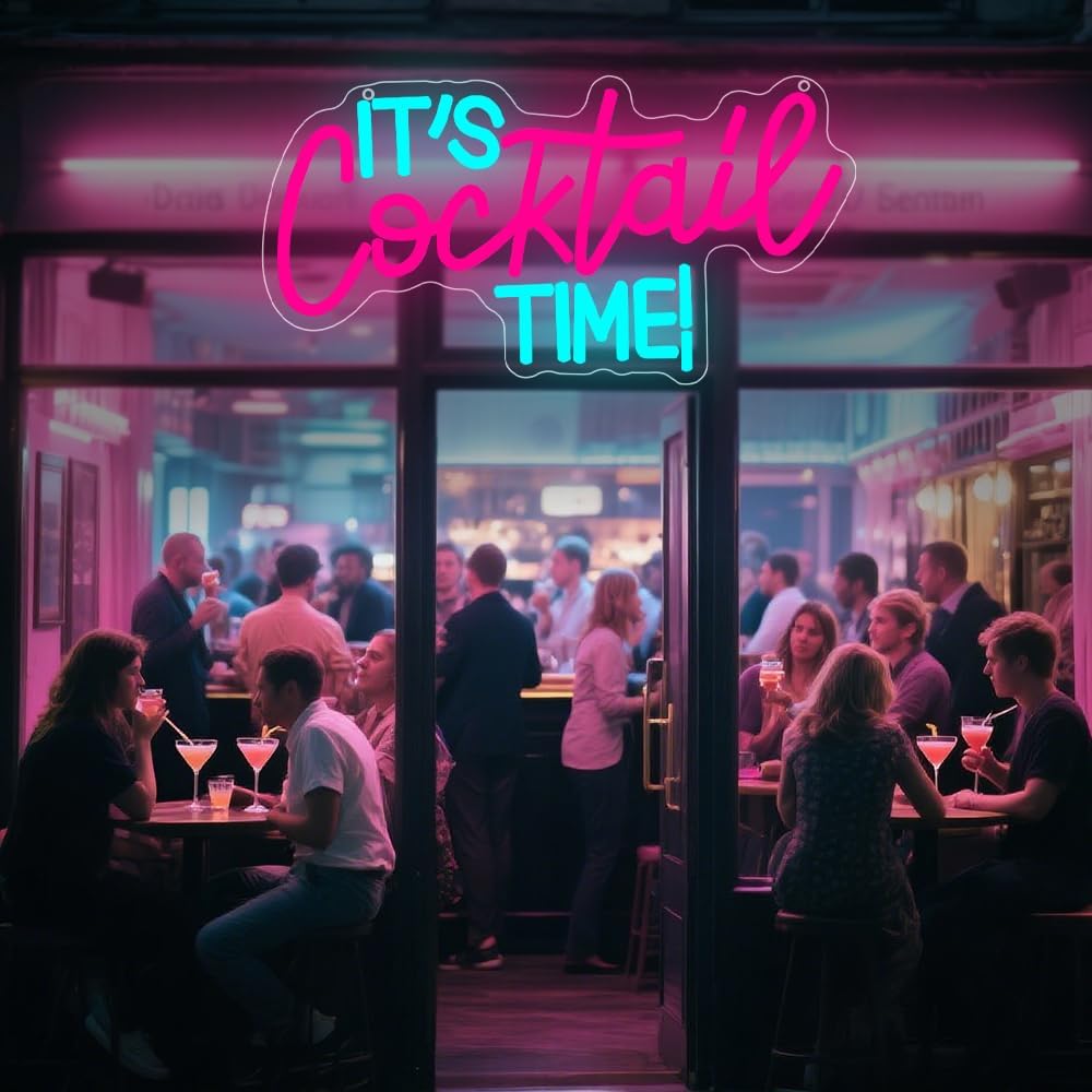 Cocktails Neon Sign USB Powere - Lighting Decor Bedroom 리뷰 및 가격