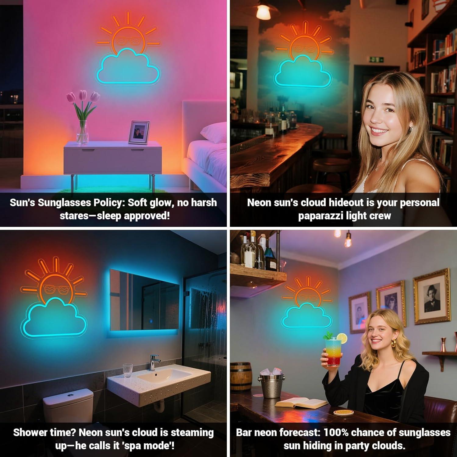 Sunrise Sunset Neon Sign USB P - Lighting Decor For Living Room 리뷰 및 가격