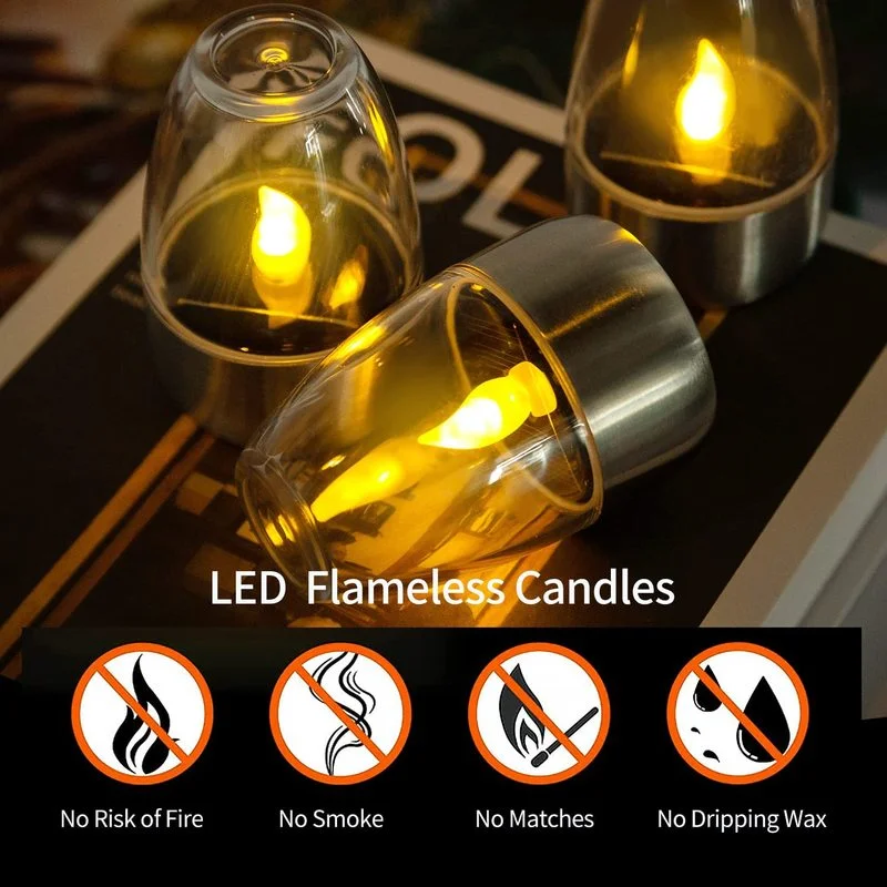 LED Solar Candles Light Flamel - Lighting Decor For Living Room 리뷰 및 가격