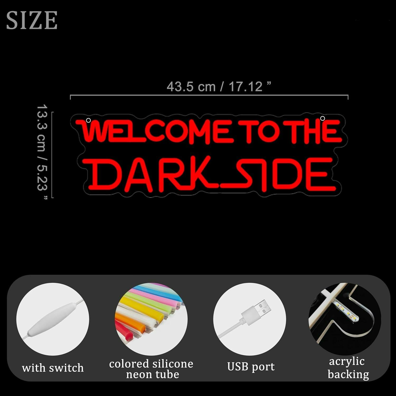 Welcome to the Dark Side Neon  - Lighting Decor Bedroom 리뷰 및 가격