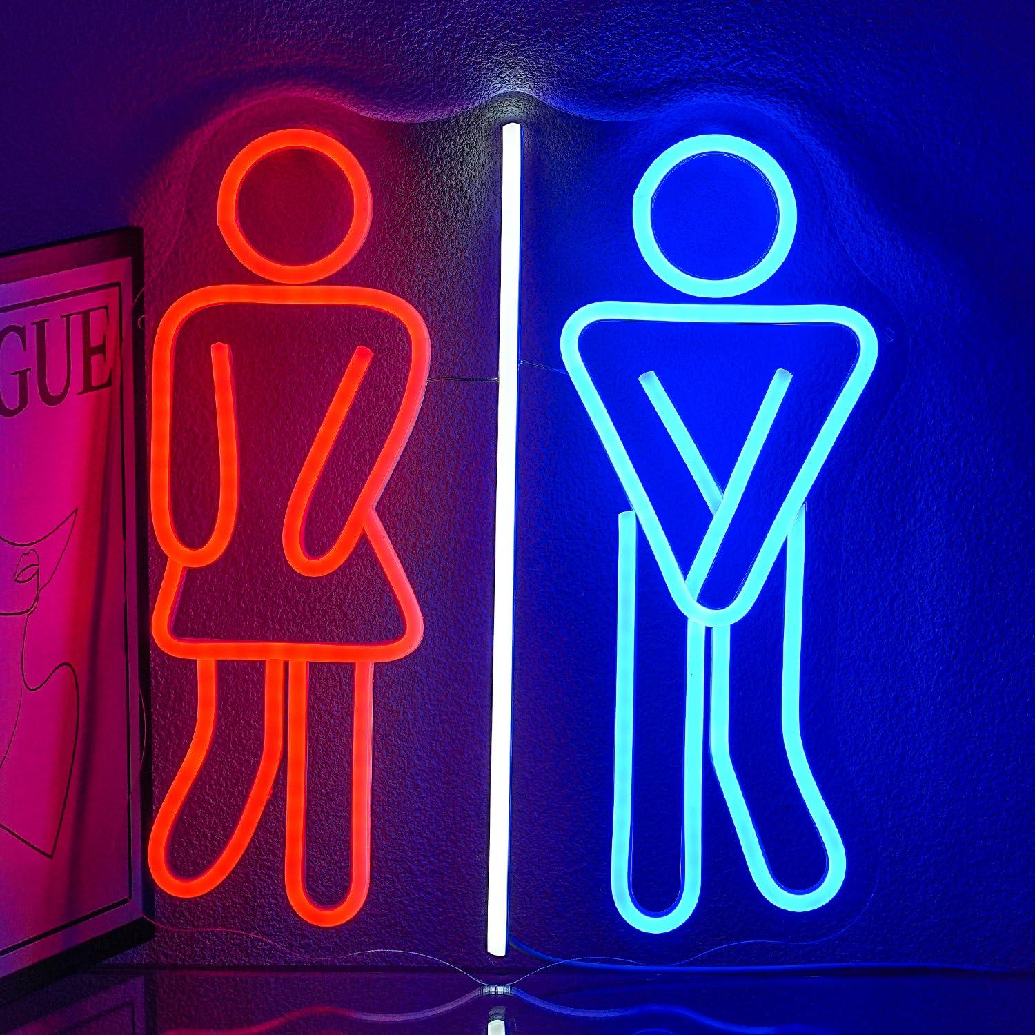 Restroom Neon Signs Toilets US - Lighting Decor Bedroom 리뷰 및 가격