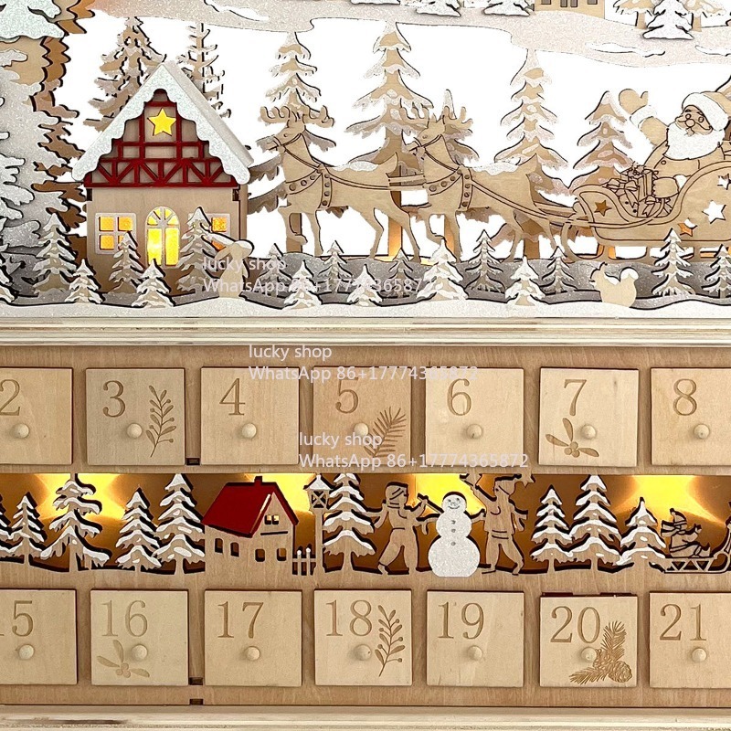 Christmas Wooden Forest Sleigh - Lighting Decor Woodbridge 리뷰 및 가격