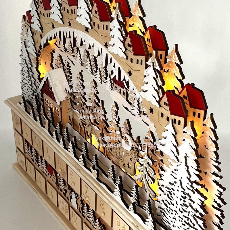 Christmas Wooden Forest Sleigh - Lighting Decor Woodbridge 리뷰 및 가격